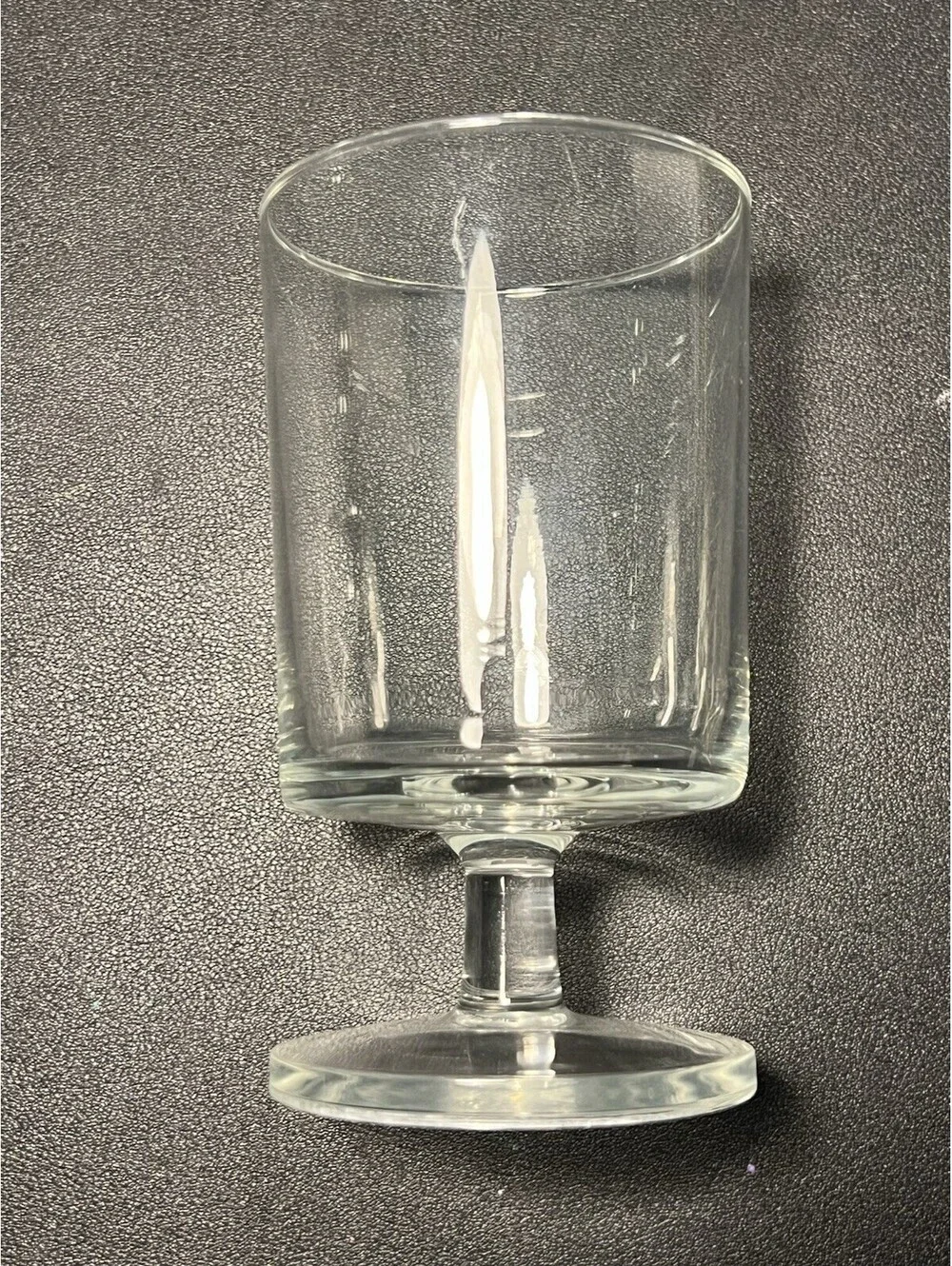 Luminarc France 1970s Set Of 2 Water Wine Goblets Cavalier Clear Glass, 3x5”